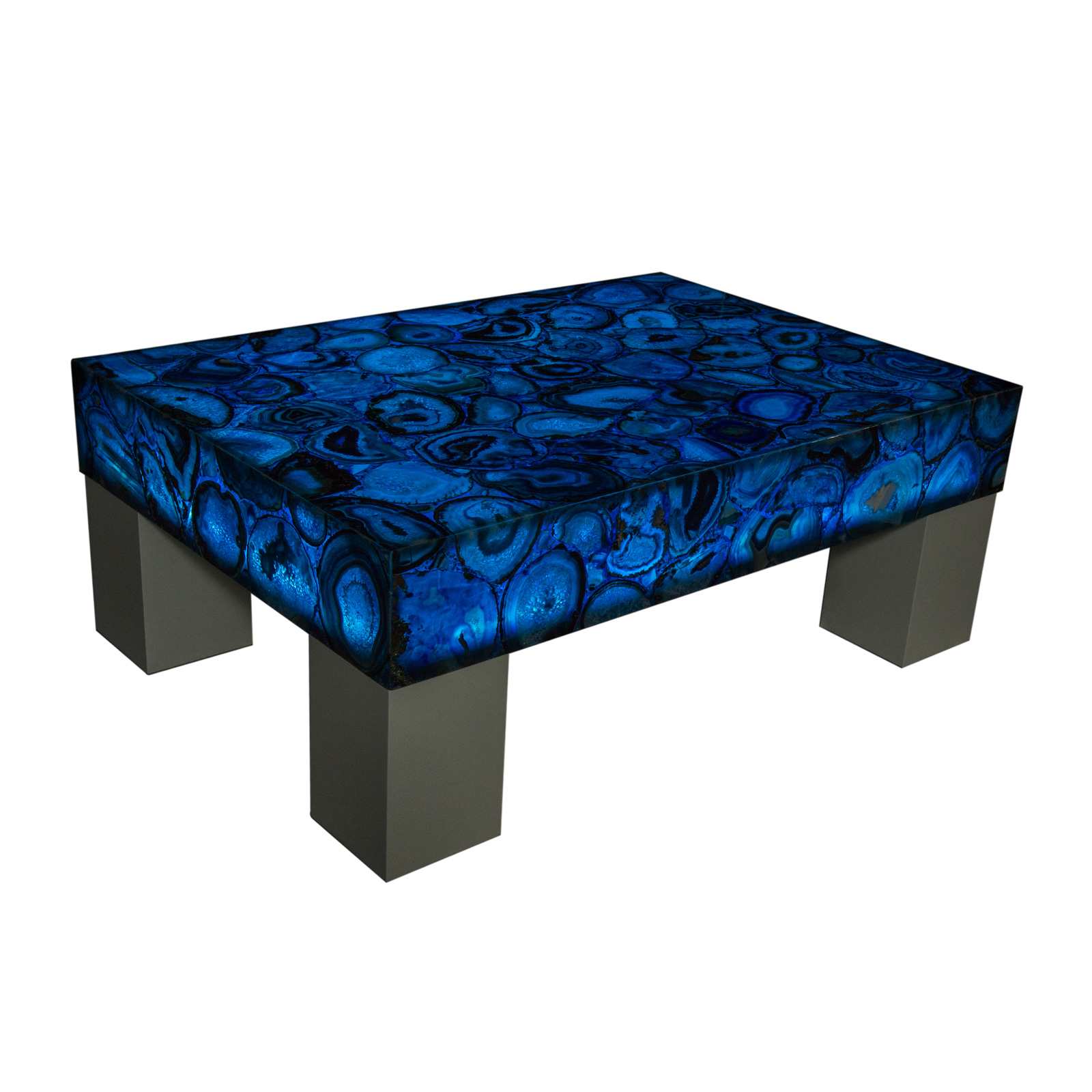 Blue agate table Gemlook